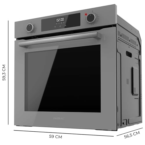 Cecotec Hexa M226000 Horno Integrable 72L, 7 Funciones, Grill, Vapor, EasyClean, Glass Grey