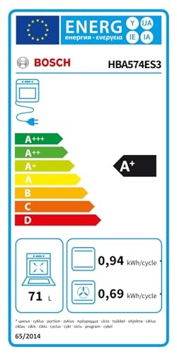 Bosch - Horno Multifunción Pirolítico, Serie 4, 60 cm. de ancho, Asistente de limpieza, Acero, HBA574ES3