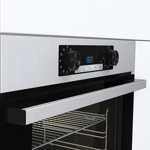 Hisense BI62216AXE2 Horno Hidrolítico 77L, 5 Cocción Simultánea, Guía Telescópica, Inox