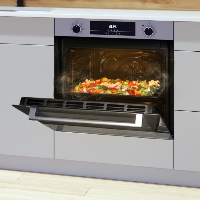 Cecotec Hexa M226000 Horno Integrable 72L, 7 Funciones, Grill, Vapor, EasyClean, Glass Grey