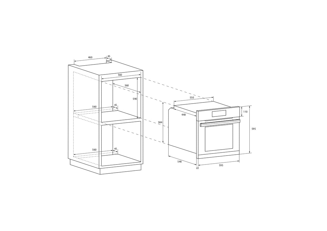 Candy Smart FCS 100 X/E Horno 70L, 4 Funciones, Doble Cristal, Clase A, Inox