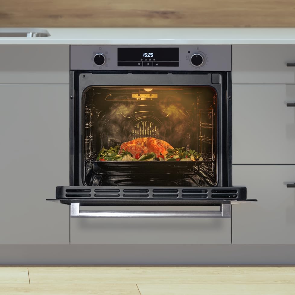 Cecotec Hexa M226000 Horno Integrable 72L, 7 Funciones, Grill, Vapor, EasyClean, Glass Grey