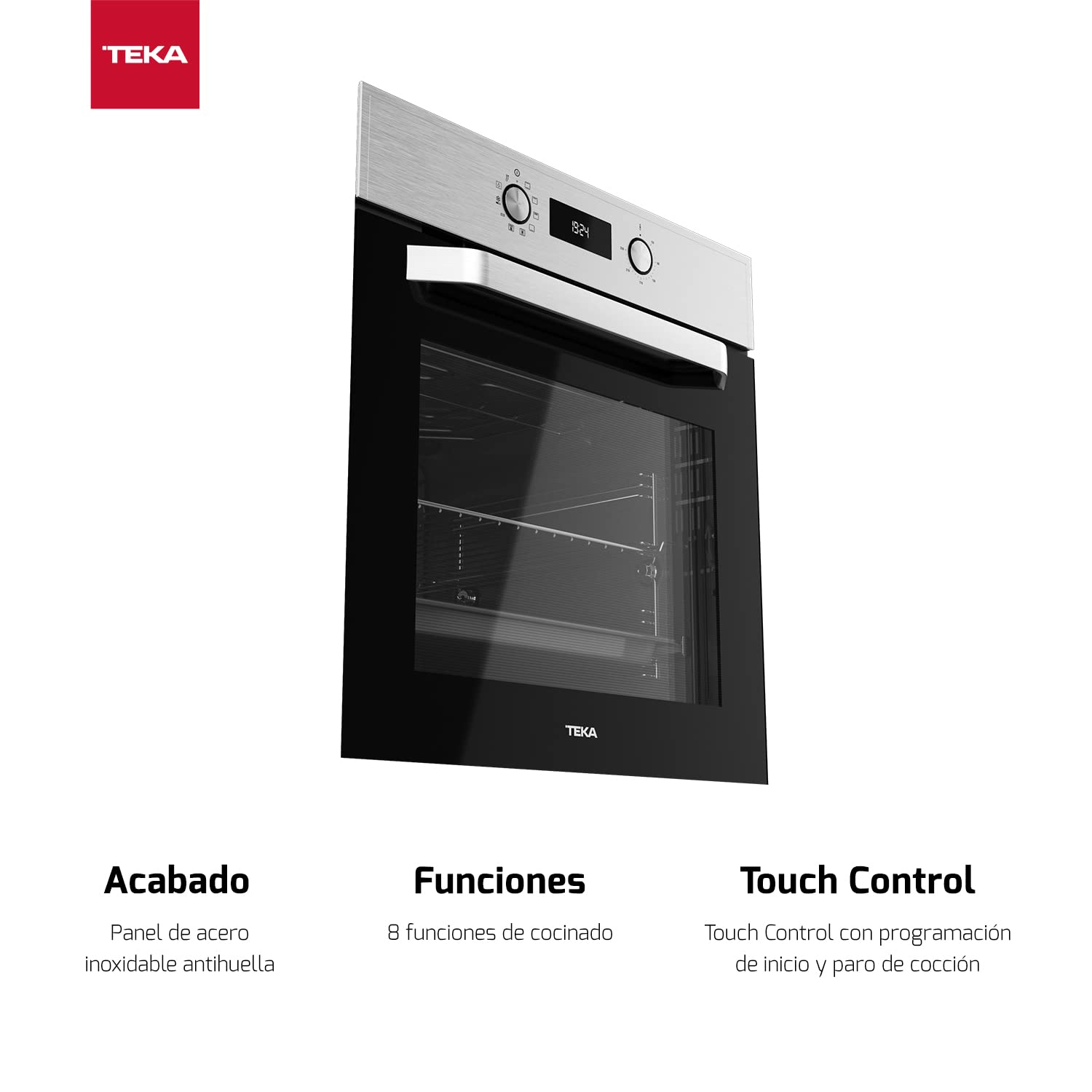 Teka HCB 6535 - Horno Multifunción, con Tecnología Hydroclean ECO, Horno 60 cm, Horno Inox