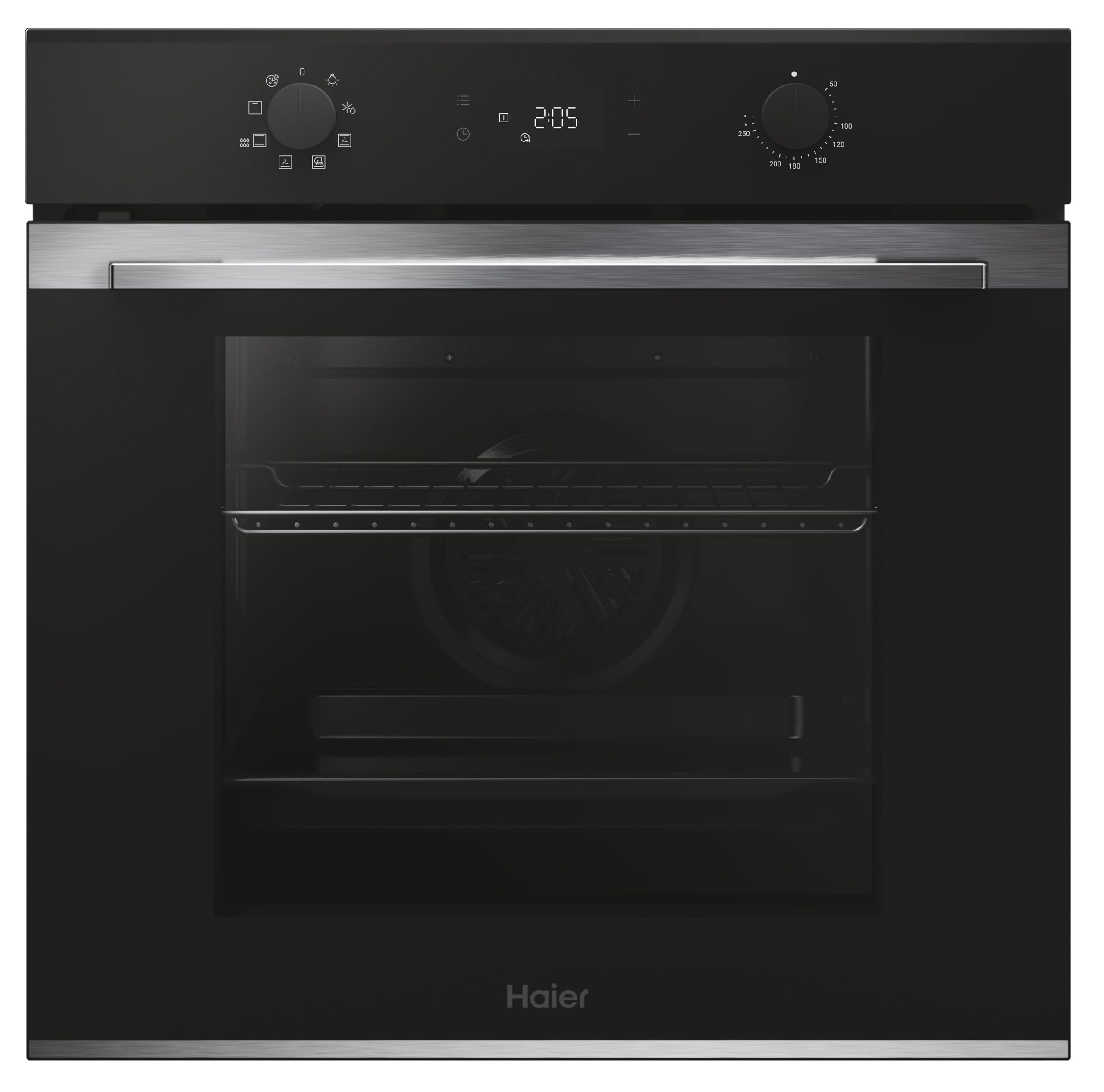 Haier H6 ID2P3T1HTX Horno Hidrolítico 78L, 9 Funciones, Display Táctil, Negro/Inox