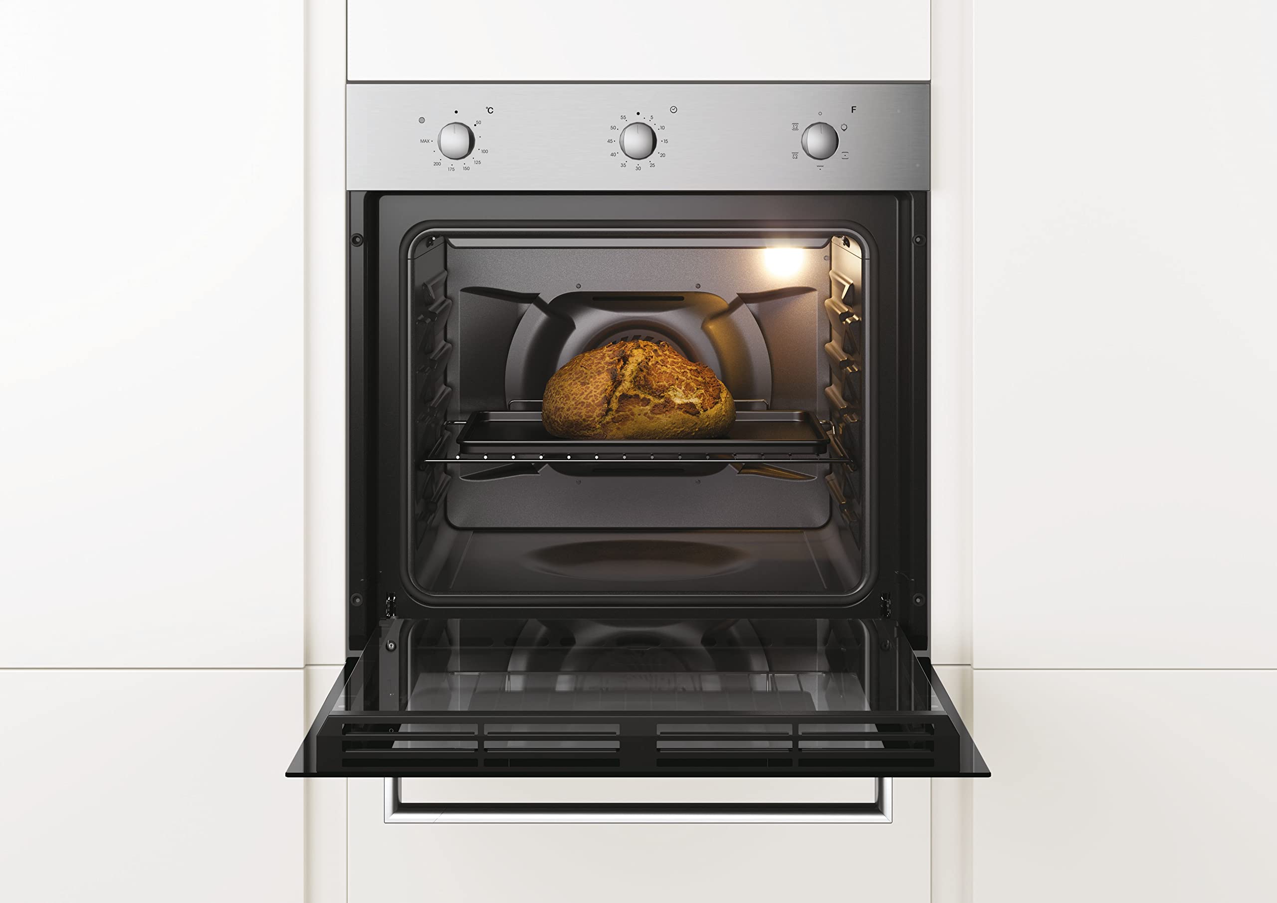 Candy FCP502X - Horno Multifunción 65L - Cristal, Acero Inodidable, Clase A
