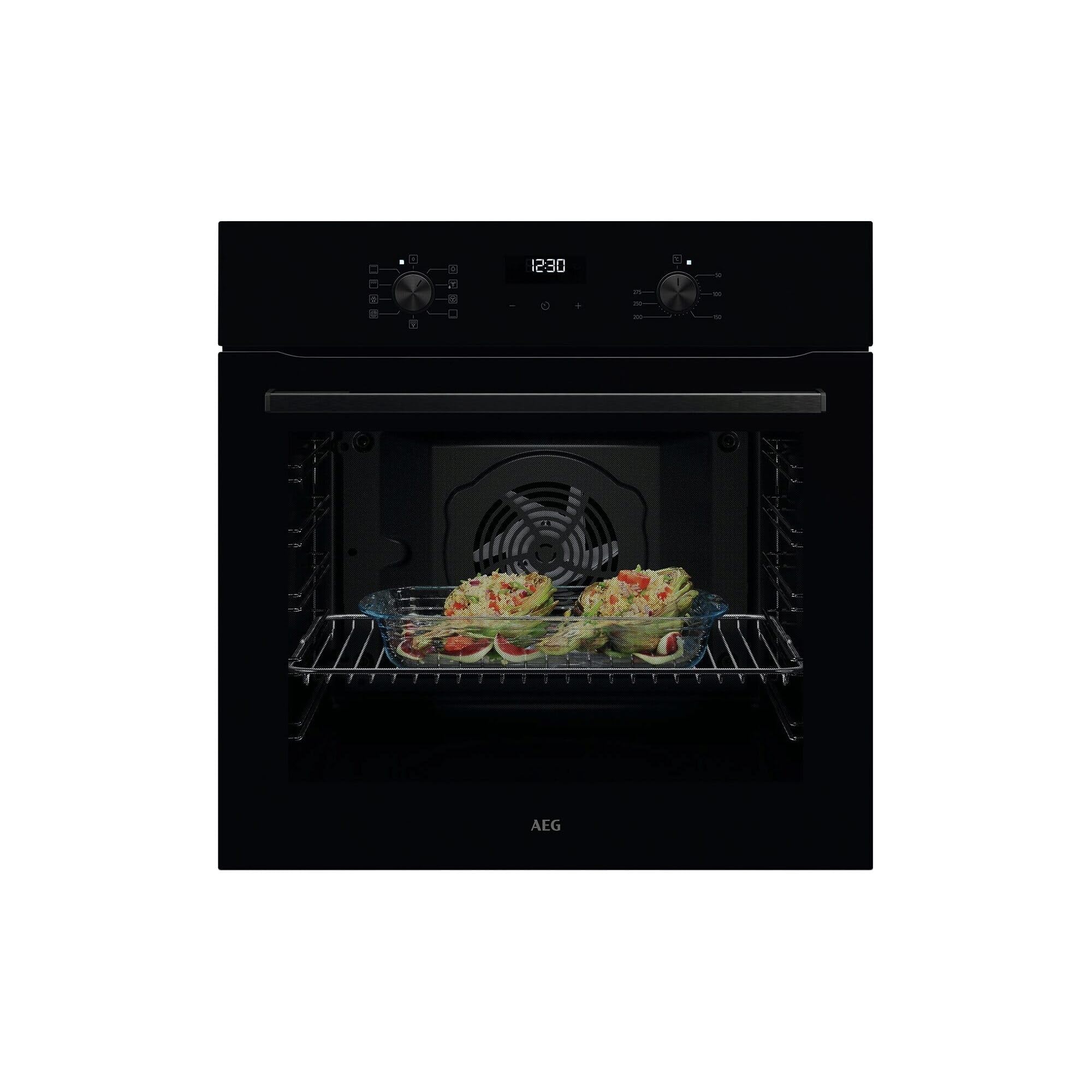 AEG TU5AB20WSK Horno Multifunción 72L, Aqua Clean, LED, Cocción Multinivel, Negro