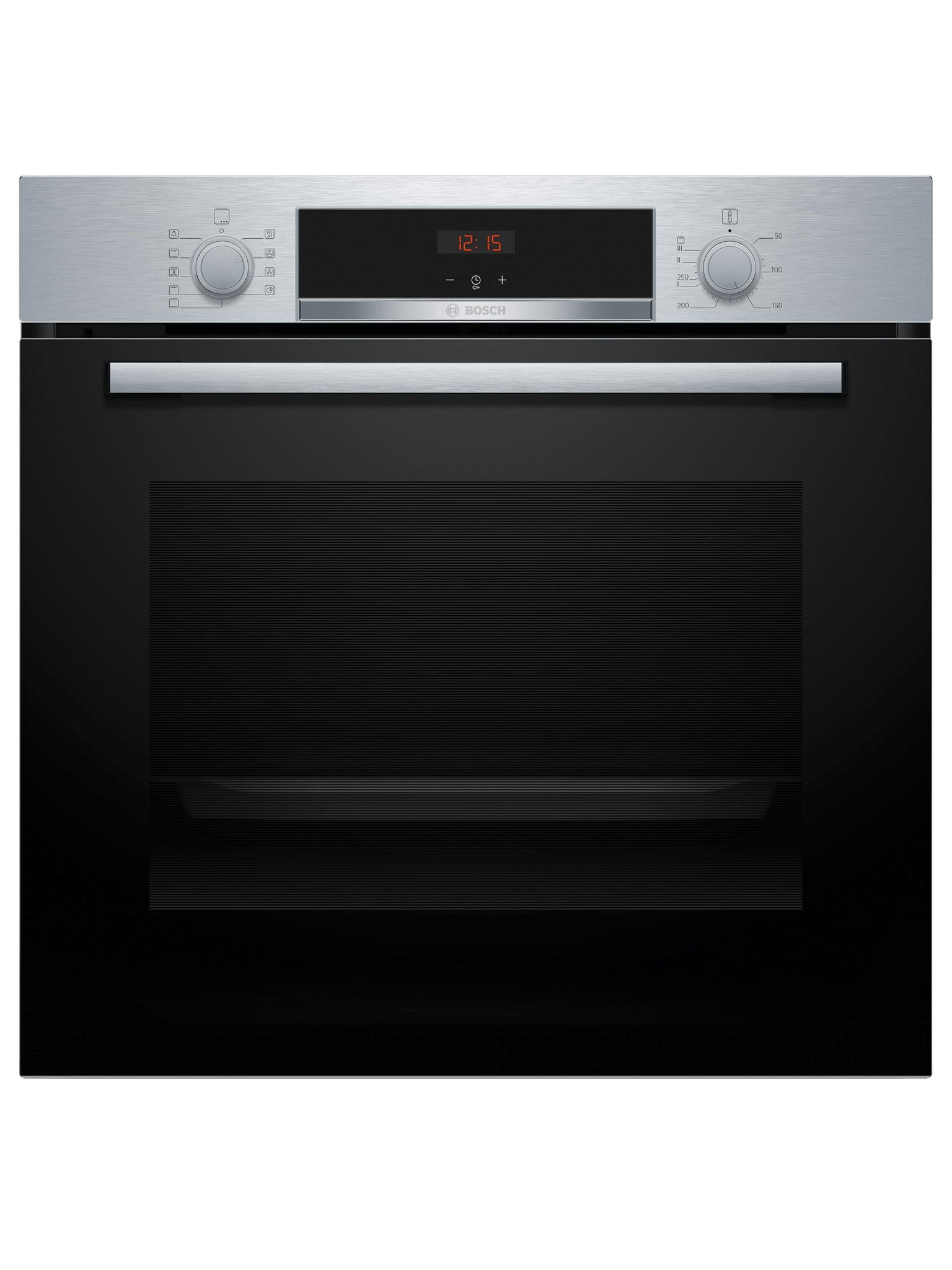 Bosch Serie 4 Horno Multifunción 60cm, 3D Hotair, Limpieza con Agua, Inox, HBA514ES3