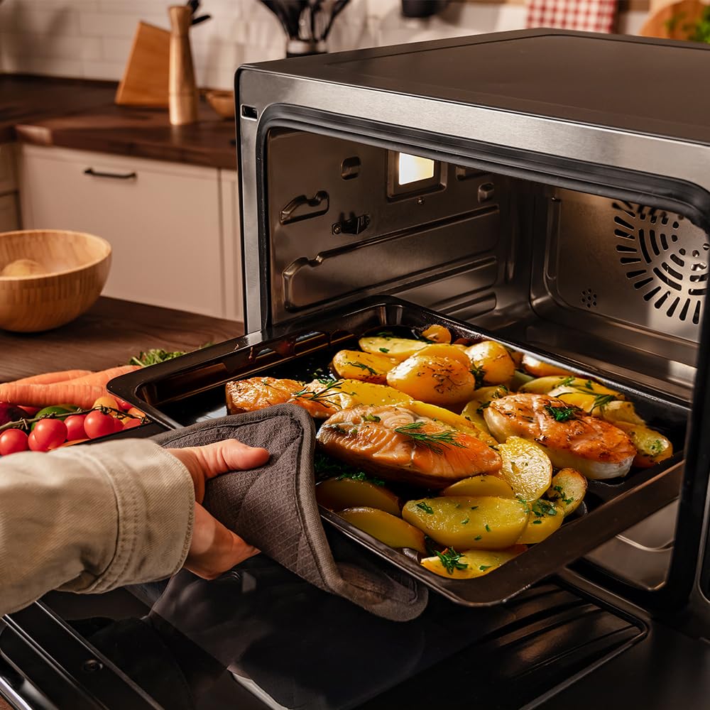 Cecotec Bake&Steam 4000 Combi Horno Sobremesa 40L, Vapor, Airfryer, 8 Funciones, 2400W