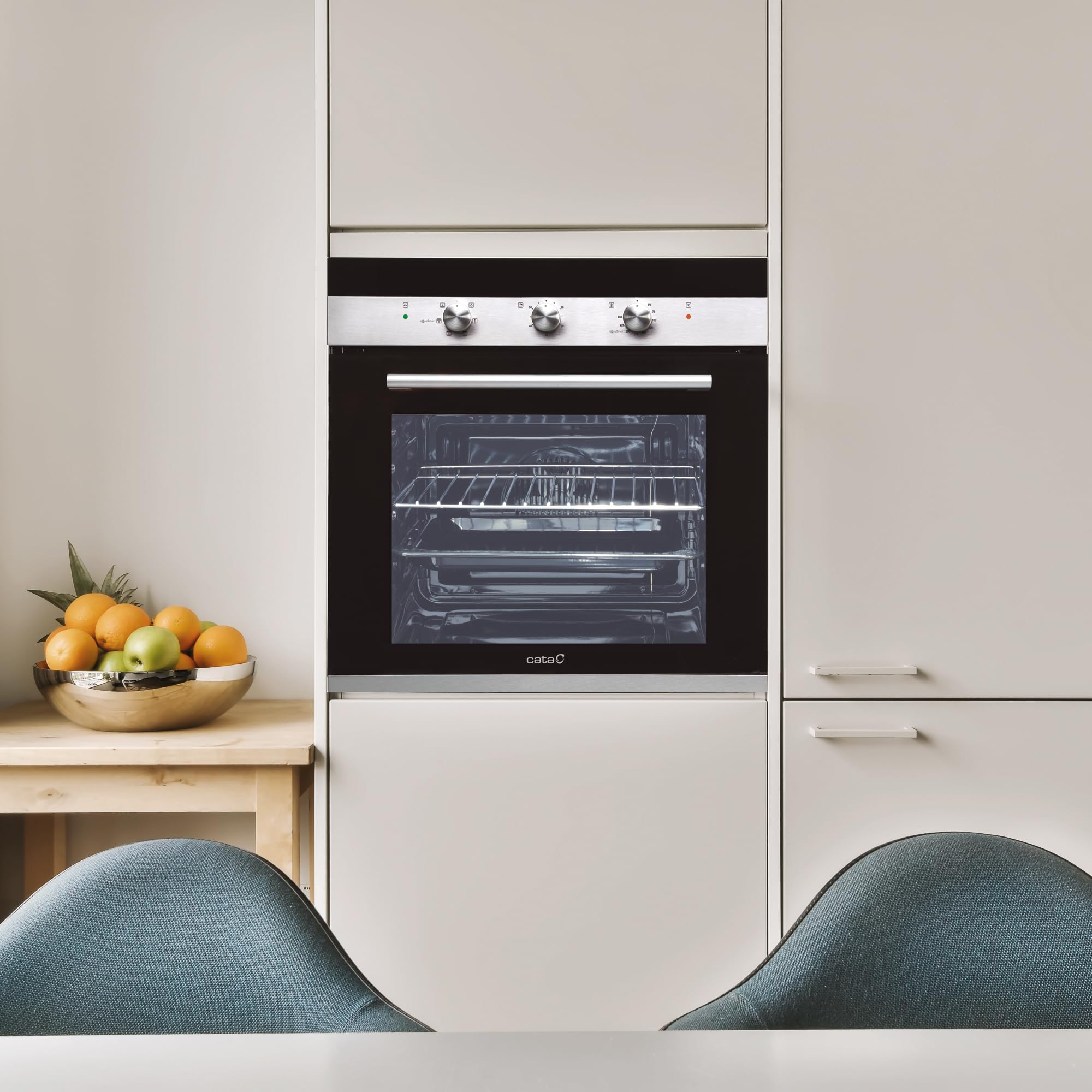 CATA CM 760 AS BK Horno multifunción, 2400 W, 50 litros, Acero Inoxidable, Negro