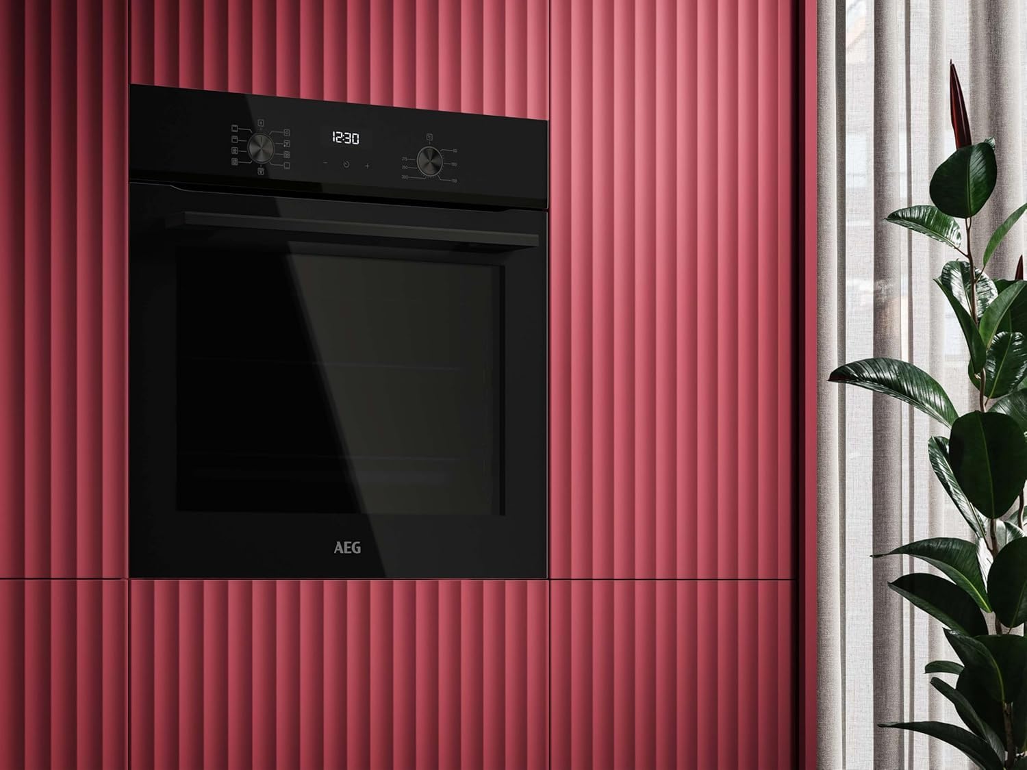 AEG TU5AB20WSK Horno Multifunción 72L, Aqua Clean, LED, Cocción Multinivel, Negro