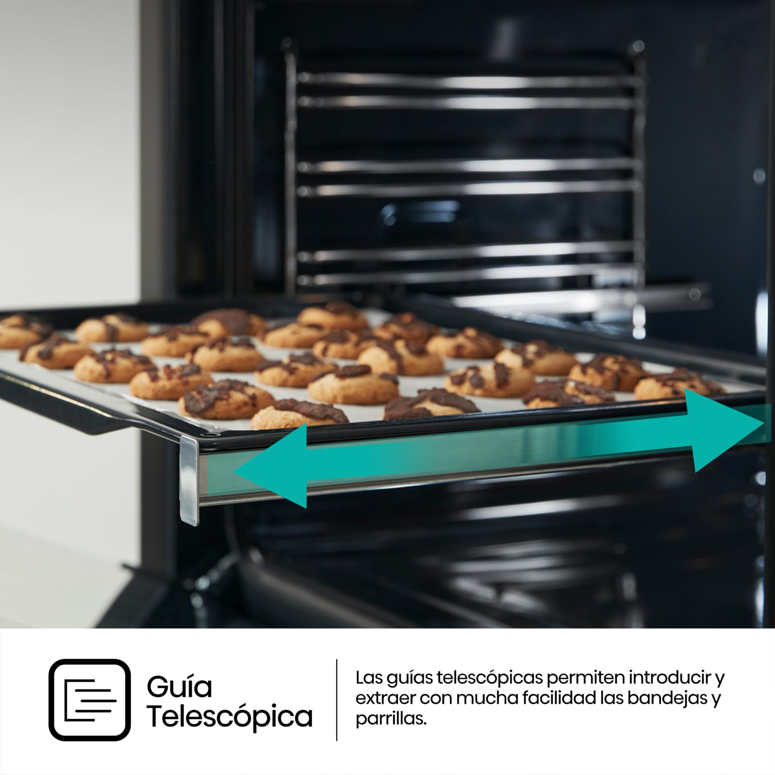 Hisense BI62216AXE2 Horno Hidrolítico 77L, 5 Cocción Simultánea, Guía Telescópica, Inox