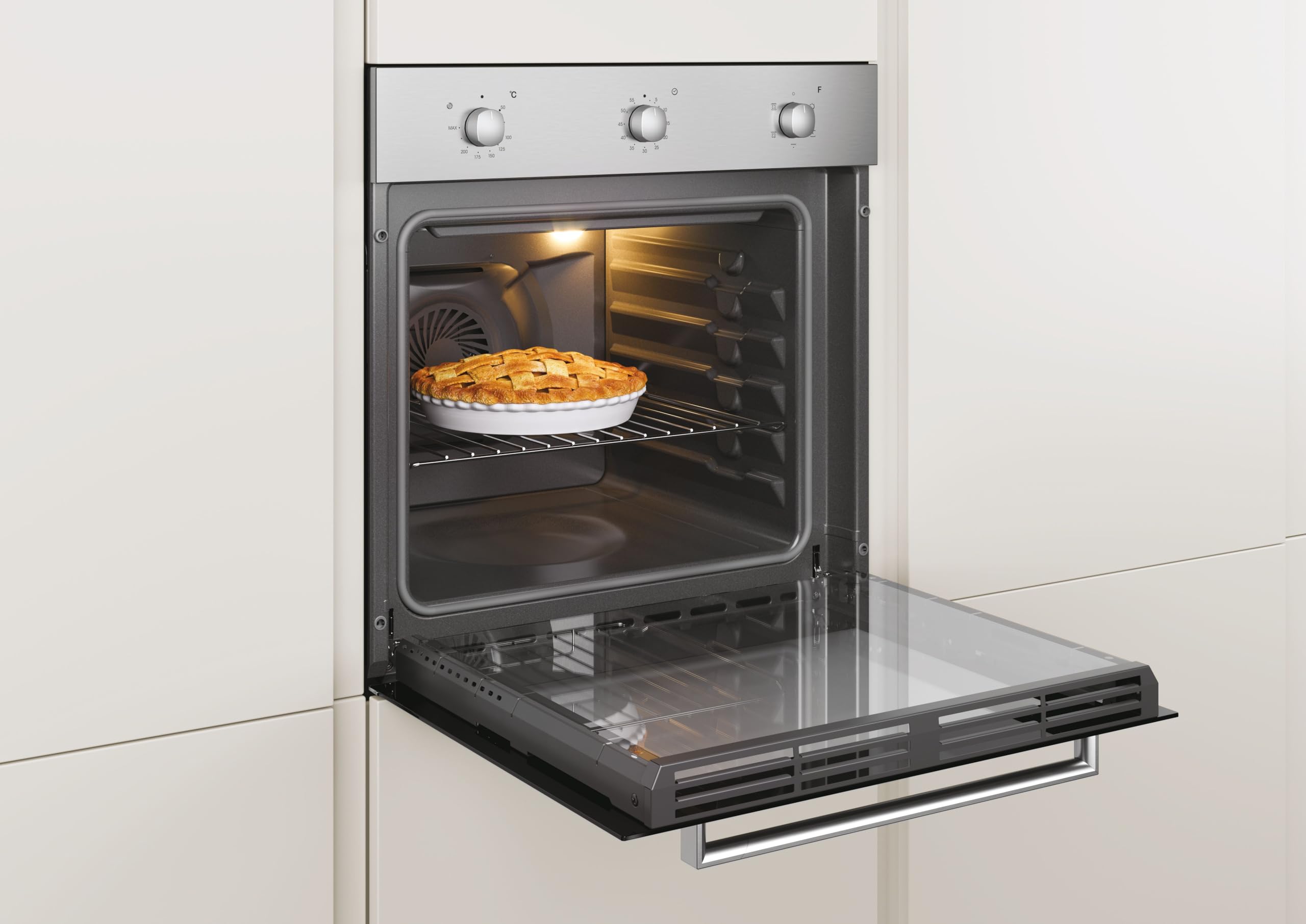 Candy FCP502X - Horno Multifunción 65L - Cristal, Acero Inodidable, Clase A