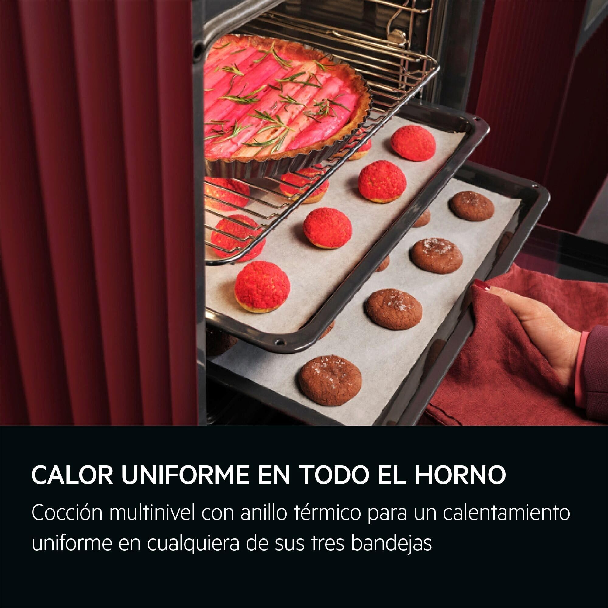 AEG TU5AB20WSK Horno Multifunción 72L, Aqua Clean, LED, Cocción Multinivel, Negro